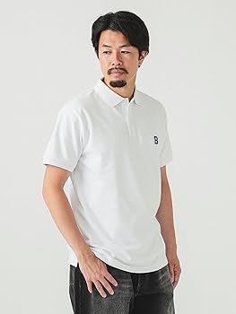 Amazon | [ビームス] S/Sポロ ビッグ ワッペン ポロシャツ